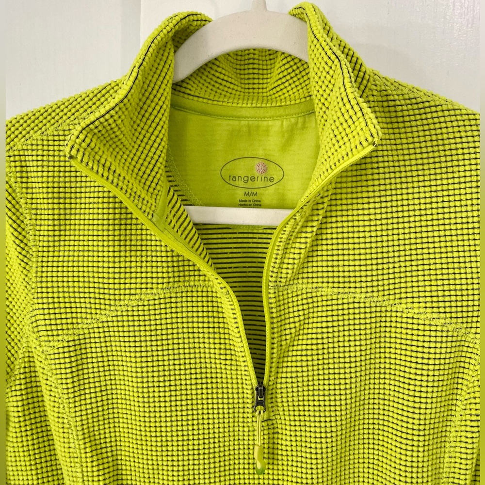ππ DONATED Tangerine Bright Green Quarterzip - Picture 3 of 8